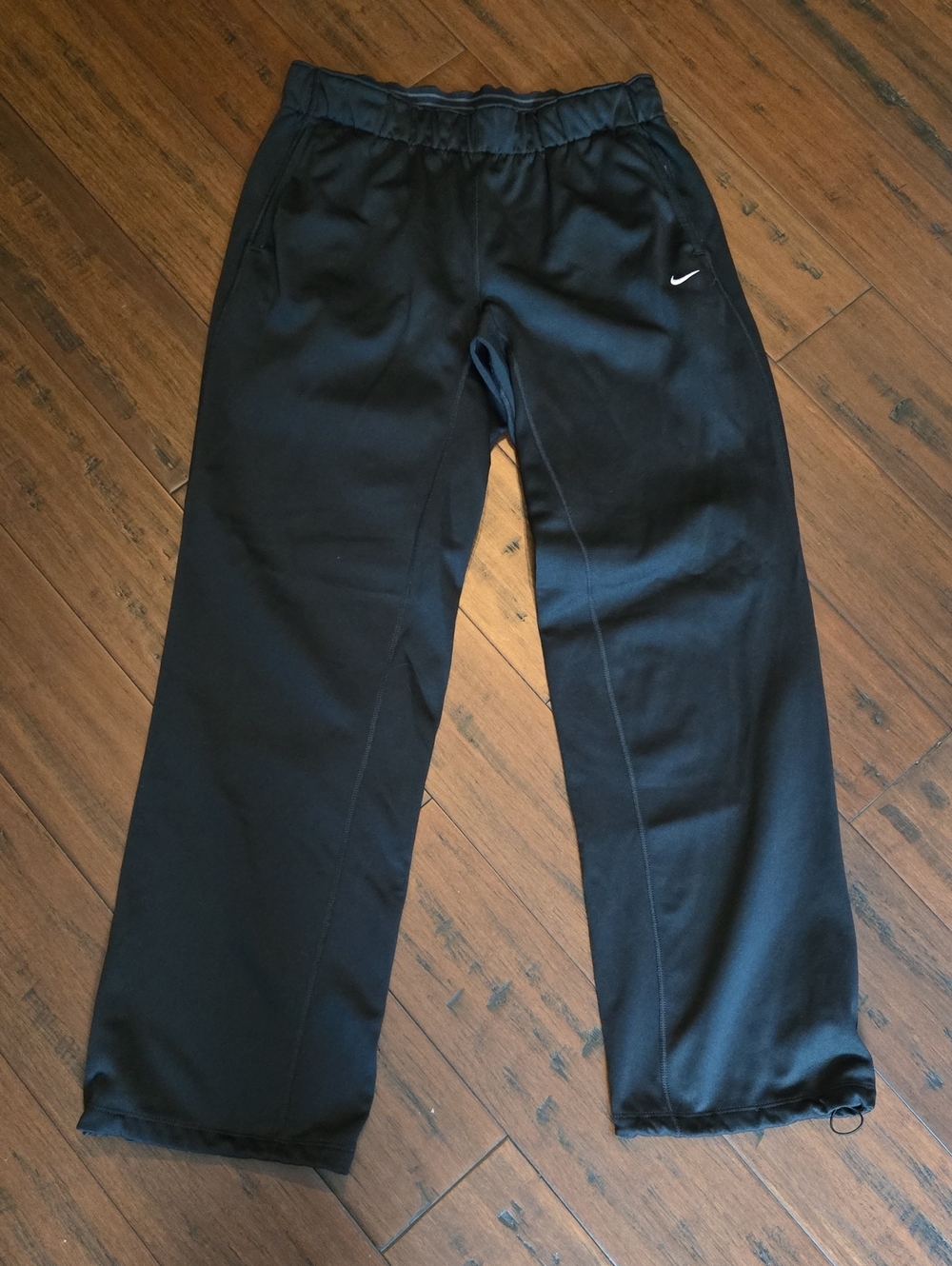 Nike Black Kids Sweatpants with White Swoosh Accent